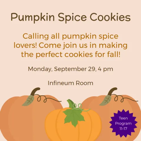 Pumpkin Spice Cookies flyer