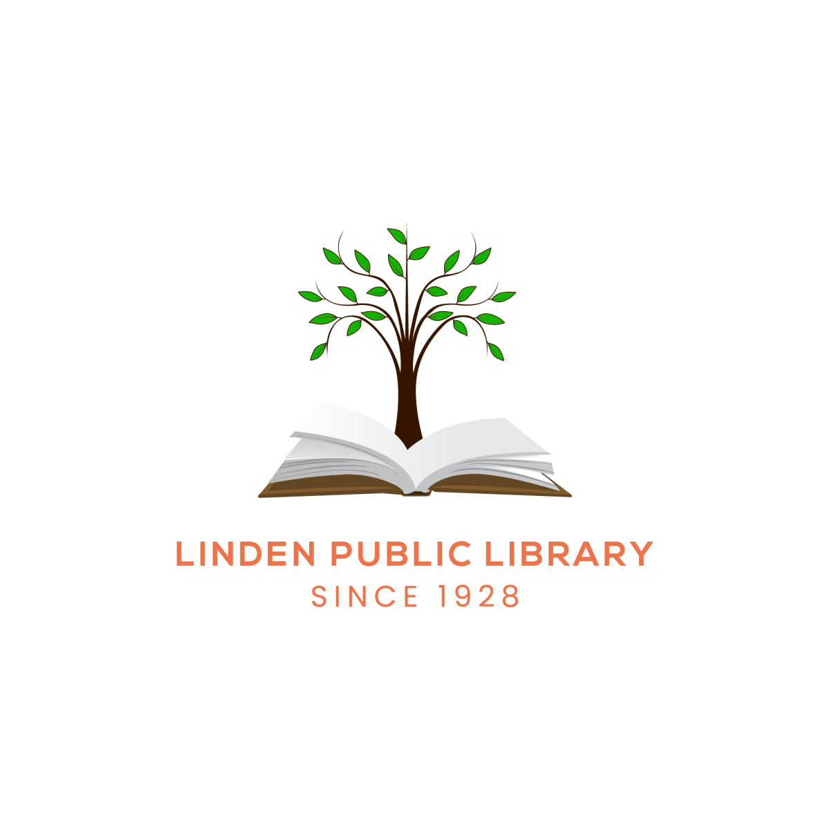 The logo of the Linden Public Library